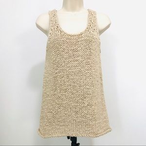 Michael Kors Crochet Linen and Cotton Tank Top